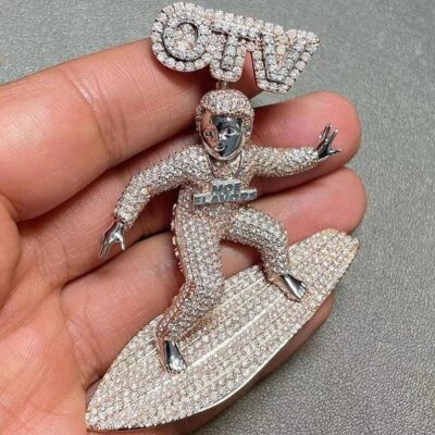 Moissanite Diamond Cartoon Pendant