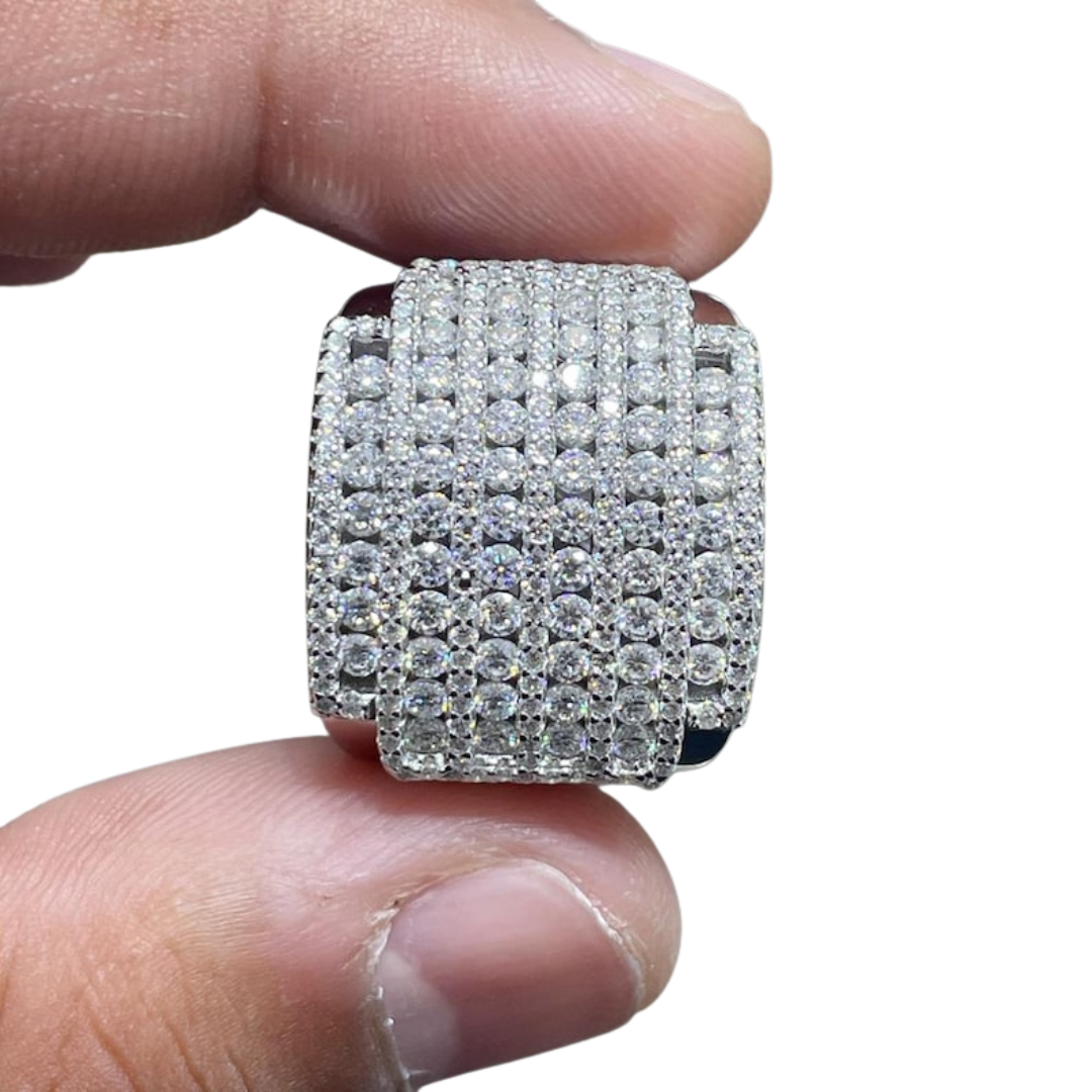 Bold Multi Row Diamond Ring