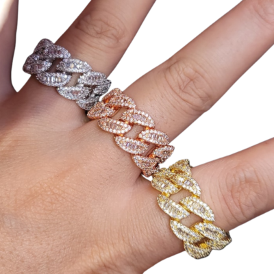 Diamond Style Chain Link Ring