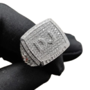 Bold Square Hip Hop Name Ring