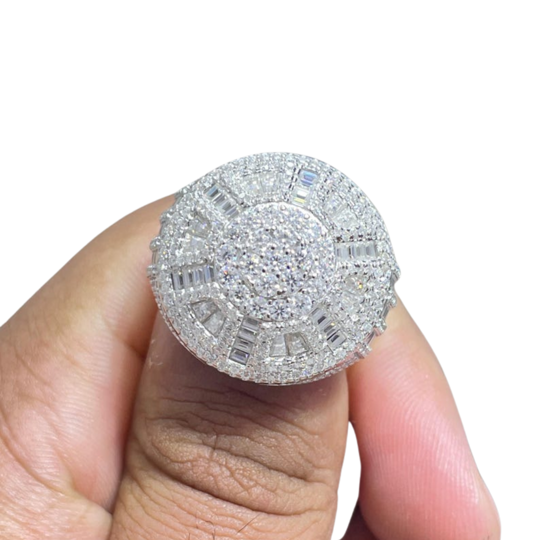 Hip hop Statement Luxury 925 Sterling Silver Ring