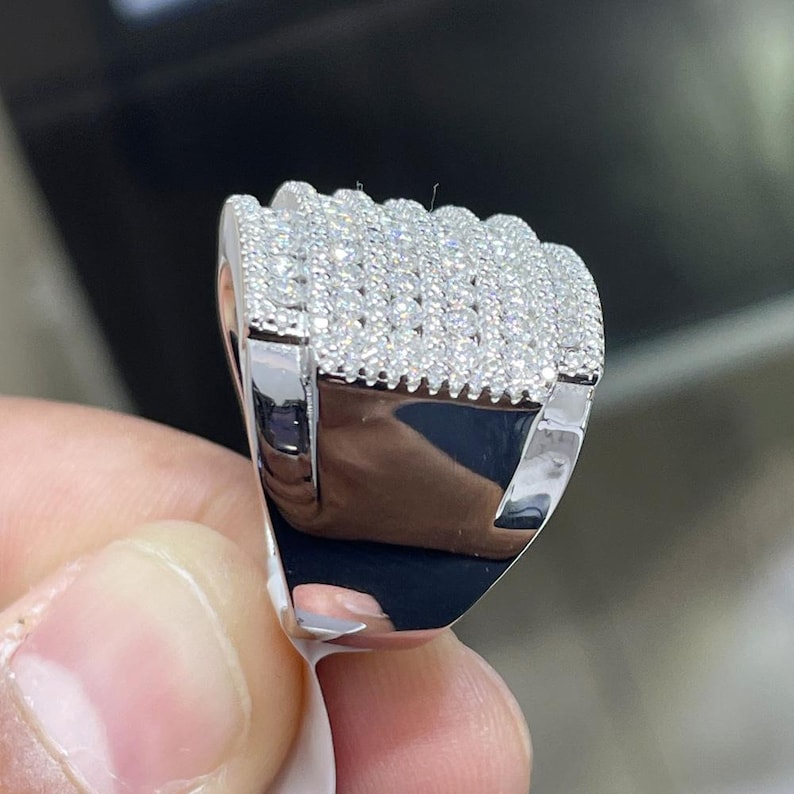 Bold Multi Row Diamond Ring - Image 3