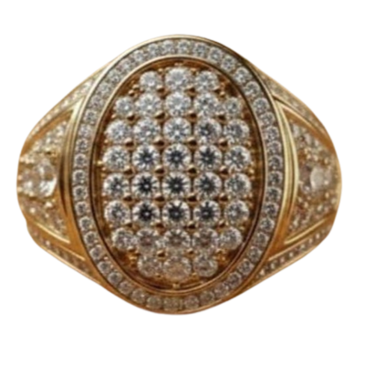 Classic Oval Diamond Cocktail Ring
