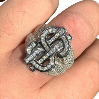 Iced Out Dollar Sign Ring