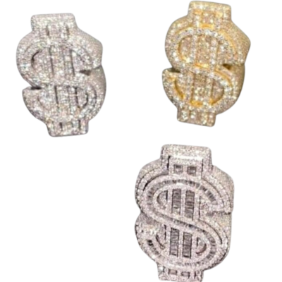Iced Out Dollar Sign Ring