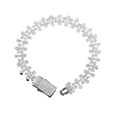 Luxury Religious Statement Cross Link Bracelet