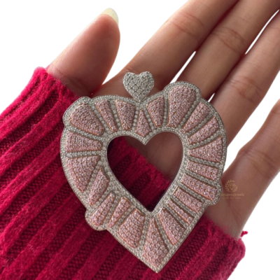 Pink Diamond Heart Pendant