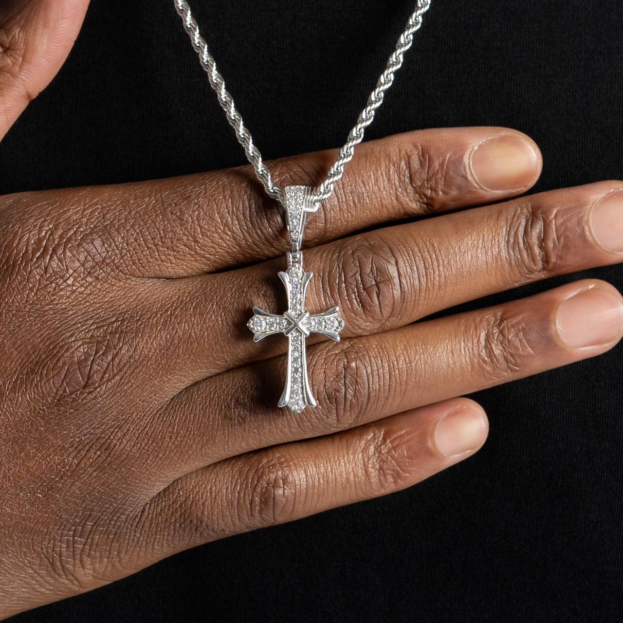 Moissanite Diamond Cross Pendant - Image 3