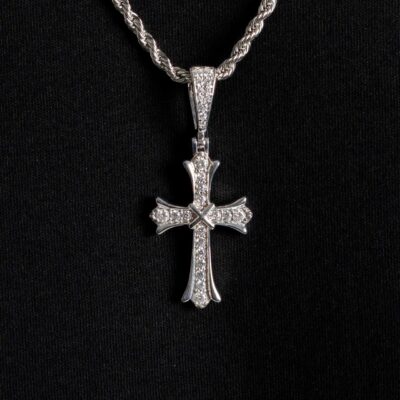 Moissanite Diamond Cross Pendant