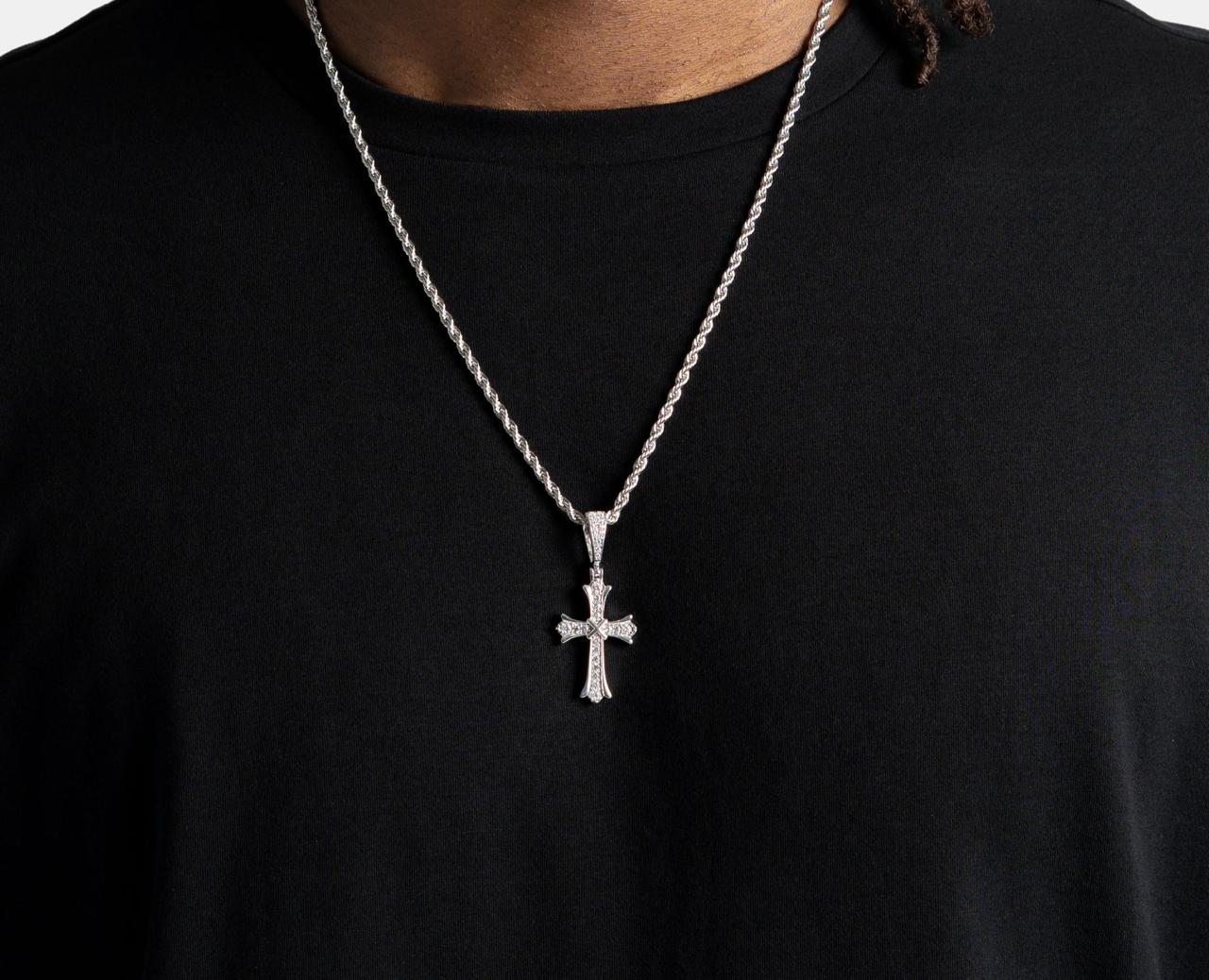 Moissanite Diamond Cross Pendant - Image 4