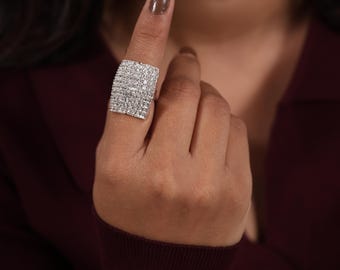 Diamond Pave Bold Cocktail Ring
