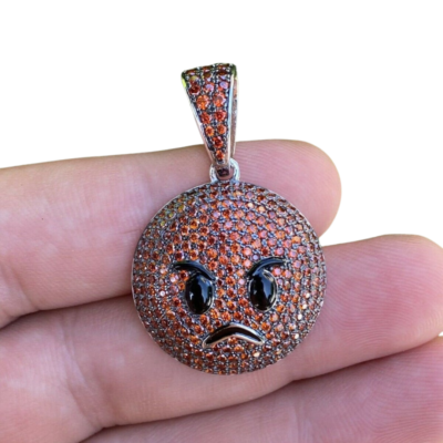 Angry Emoji Face Pendant