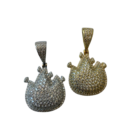 Bling Micro Pave Buddha Head Pendant