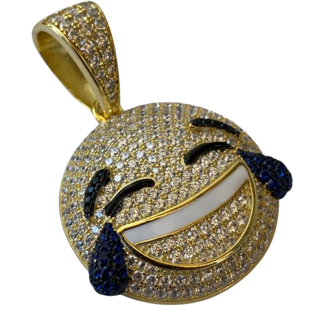 Hip Hop Crying Laugh Emoji Pendant