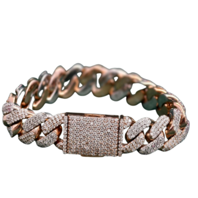 Iced Out Cuban Link Diamond Bracelet