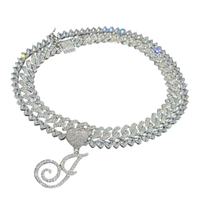 Cuban Link Initial Pendant Chain