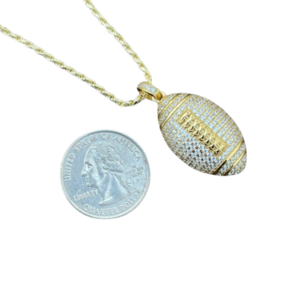 Football Diamond Pendant Charm