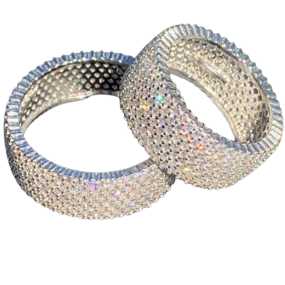 Full Diamond Pave Wide Band