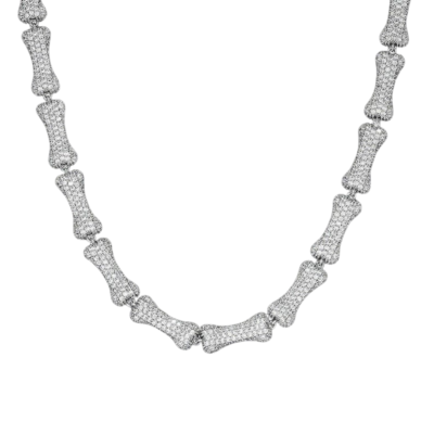 Iced Out Bone Link Necklace