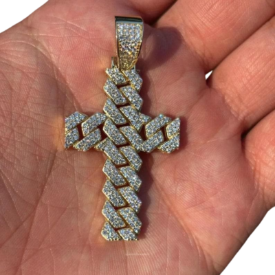 Iced Out Cuban Cross Pendant