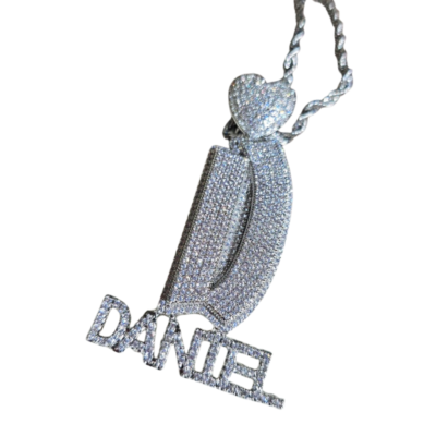 Iced Out Name Charm Necklace