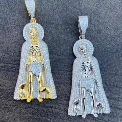 Santa Muerte Religious Pendant Charm