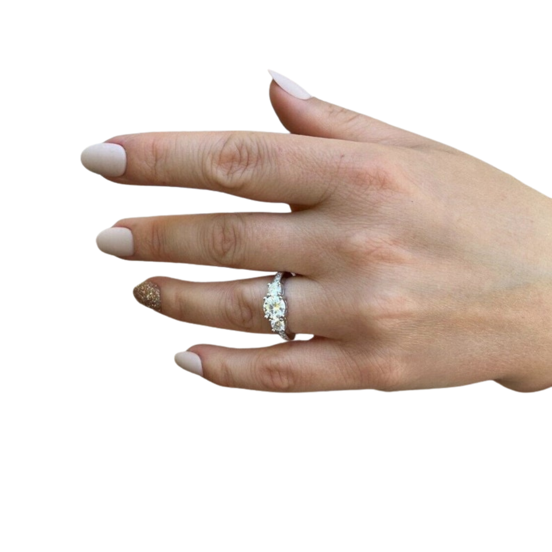 Three Stone Engagement Ring