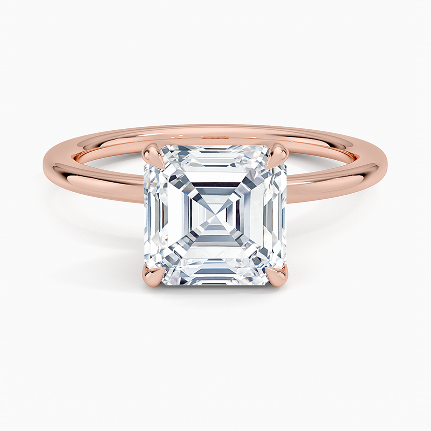 IGI Certified Lab Grown Diamond Engagement Ring Asscher Cut Solitaire for Women - Image 9