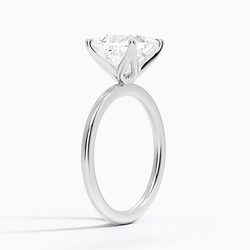 Lab Grown Diamond Engagement Ring Princess Cut Solitaire for Women - Image 2