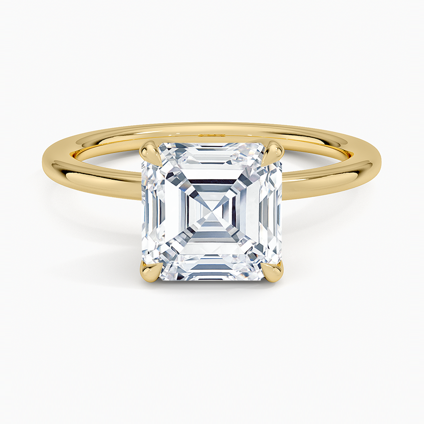 IGI Certified Lab Grown Diamond Engagement Ring Asscher Cut Solitaire for Women - Image 5
