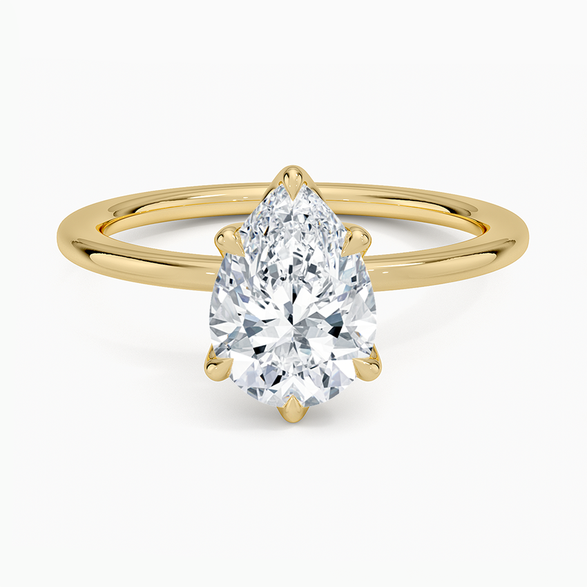 IGI Certified Lab Grown Diamond Engagement Ring Pear Cut Solitaire for Women - Image 5