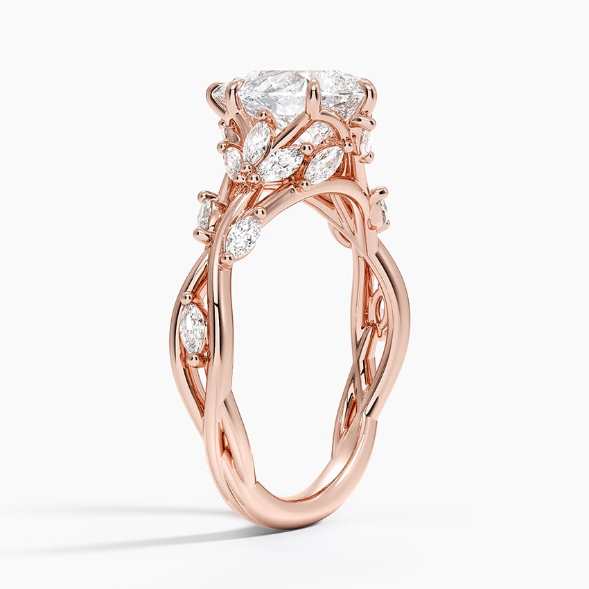 IGI Certified Lab Grown Diamond Engagement Ring Pear Cut Vintage Inspired Floral for Women - Image 10