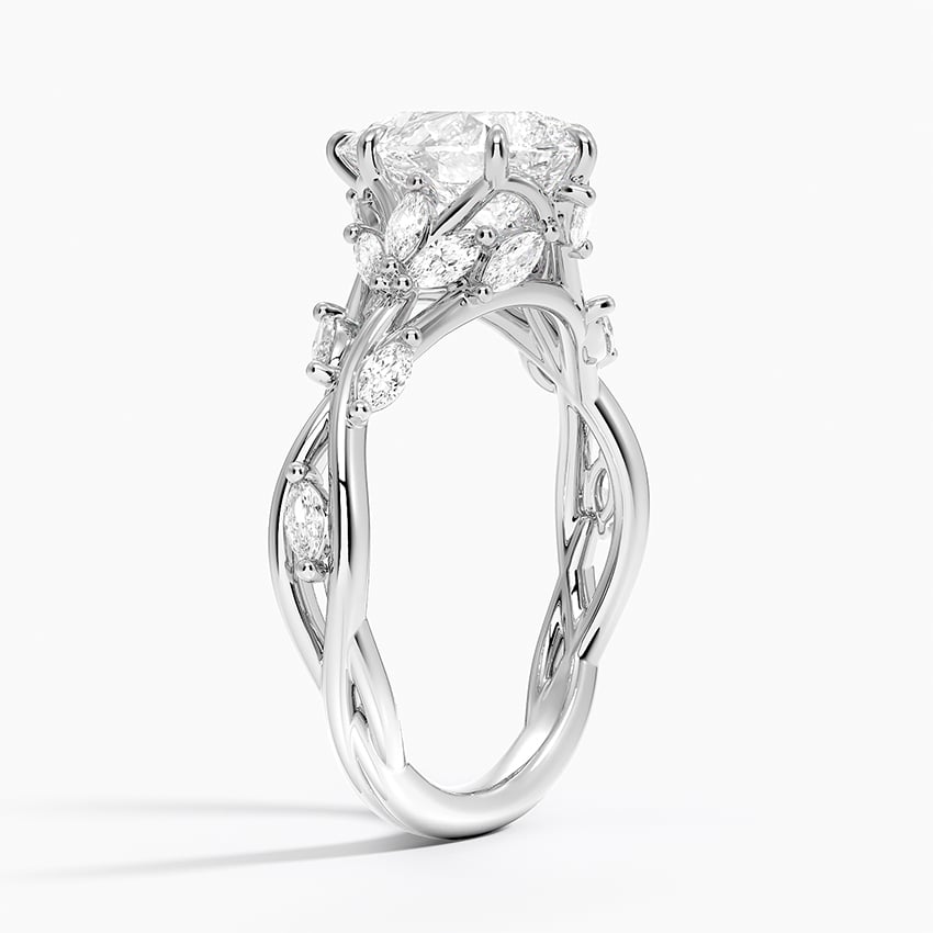 IGI Certified Lab Grown Diamond Engagement Ring Pear Cut Vintage Inspired Floral for Women - Image 2