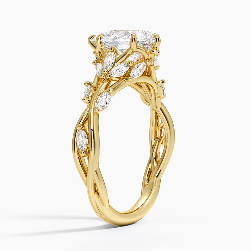IGI Certified Lab Grown Diamond Engagement Ring Pear Cut Vintage Inspired Floral for Women - Image 6