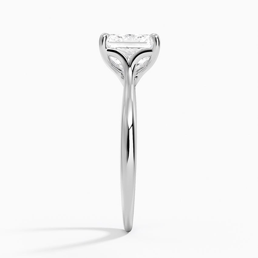 IGI Certified Lab Grown Diamond Engagement Ring Asscher Brilliant Twisted Solitaire Ring - Image 3