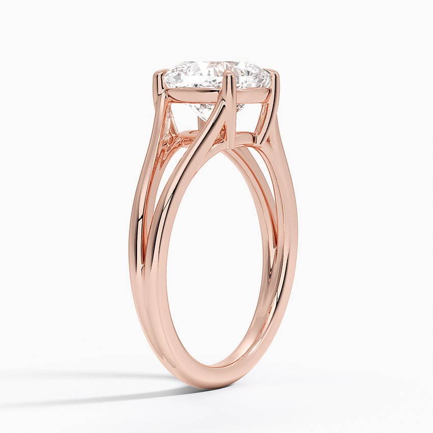 IGI Certified Lab Grown Diamond Engagement Ring Cushion Brilliant Split Shank Solitaire Ring - Image 8