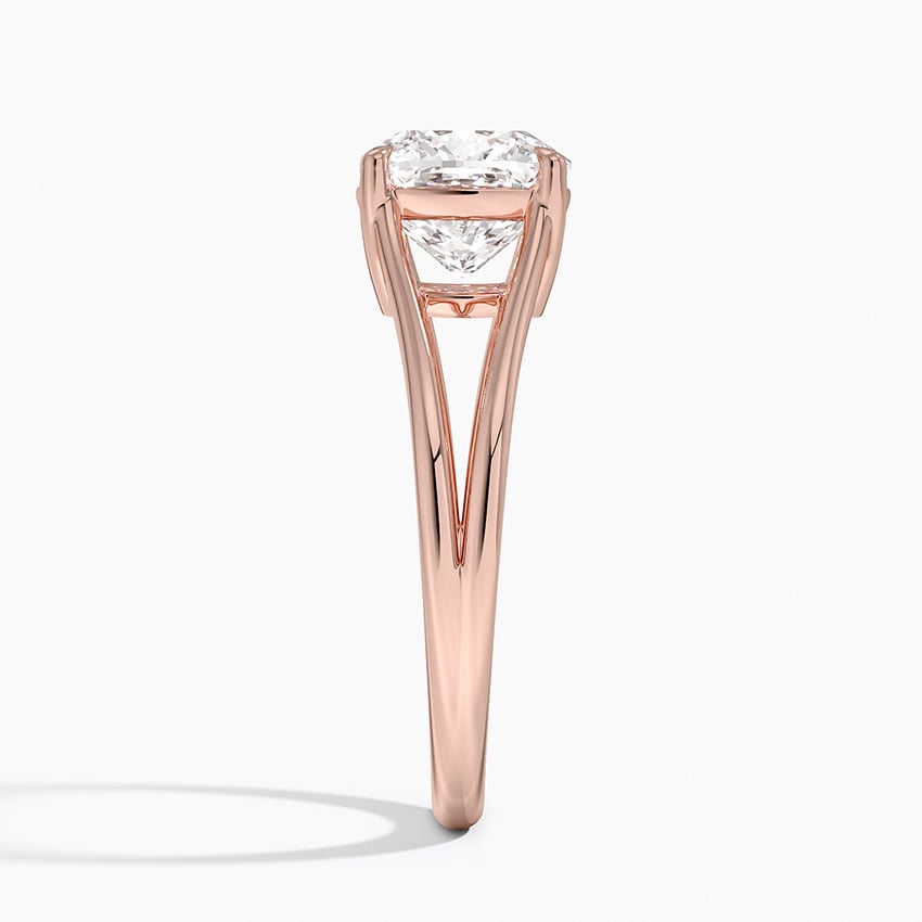 IGI Certified Lab Grown Diamond Engagement Ring Cushion Brilliant Split Shank Solitaire Ring - Image 9