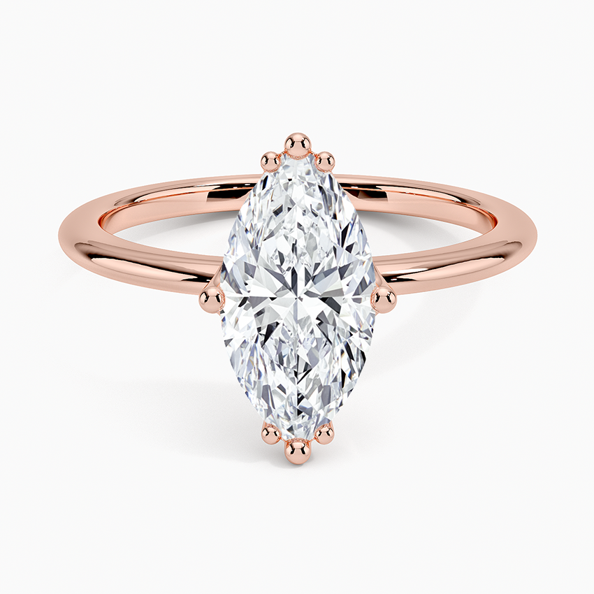 IGI Certified Lab Grown Diamond Engagement Ring Marquise Brilliant Tulip Prong Solitaire Ring - Image 7