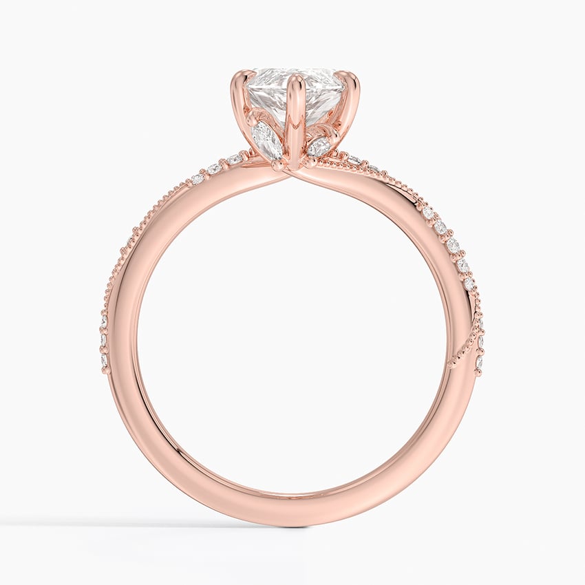 IGI Certified Lab Grown Diamond Engagement Ring Marquise Brilliant Cut Ring With Marquise Accent Side Stones - Image 9