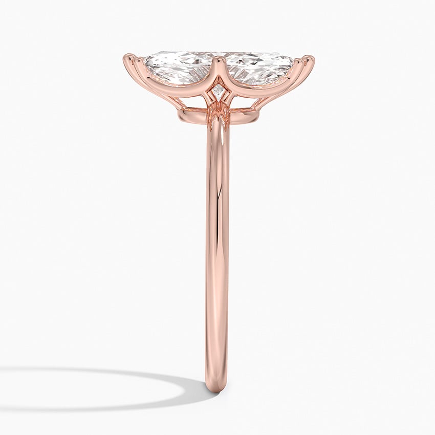 IGI Certified Lab Grown Diamond Engagement Ring Marquise Brilliant Tulip Prong Solitaire Ring - Image 9