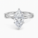IGI Certified Lab Grown Diamond Engagement Ring Marquise Brilliant Solitaire Ring With Infinity Twist Open Shank