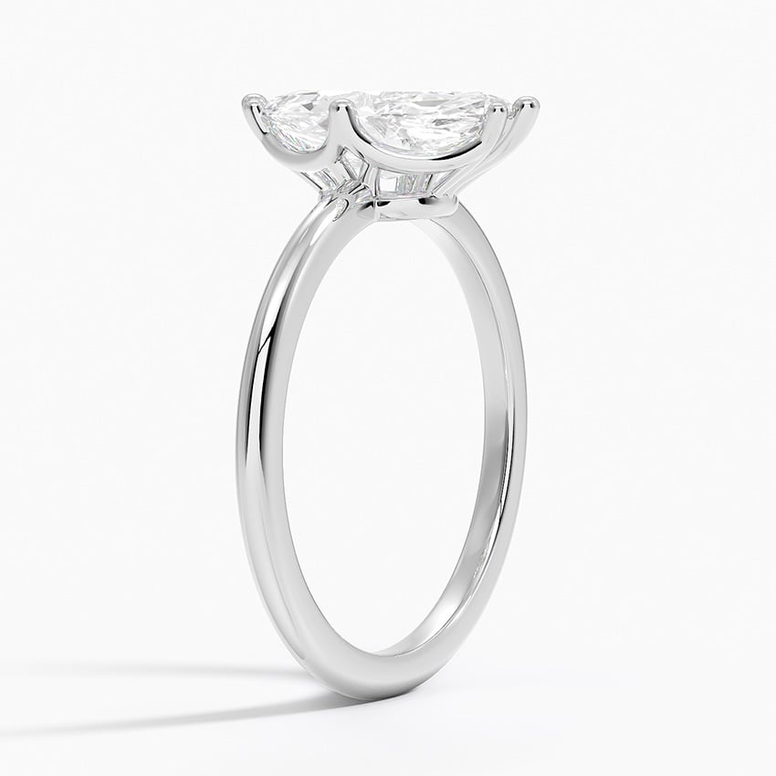 IGI Certified Lab Grown Diamond Engagement Ring Marquise Brilliant Tulip Prong Solitaire Ring - Image 2