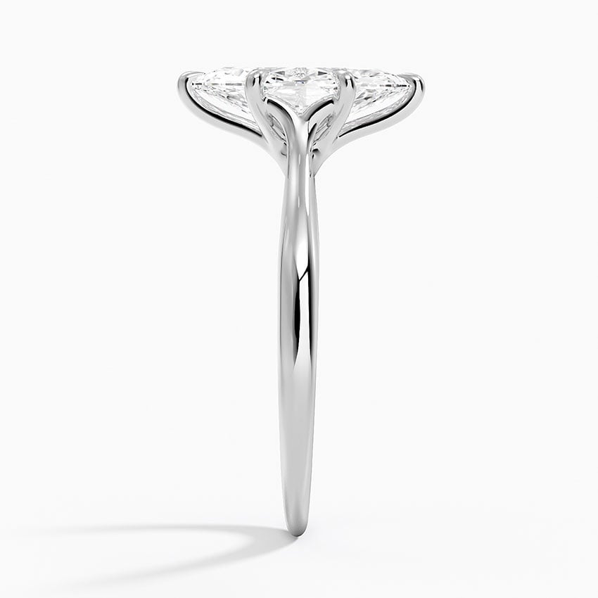 IGI Certified Lab Grown Diamond Engagement Ring Marquise Brilliant Twisted Solitaire Ring - Image 3