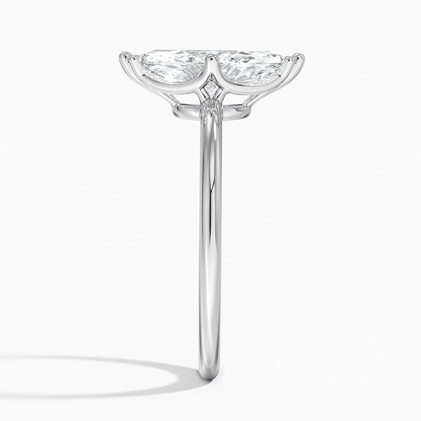 IGI Certified Lab Grown Diamond Engagement Ring Marquise Brilliant Tulip Prong Solitaire Ring - Image 3