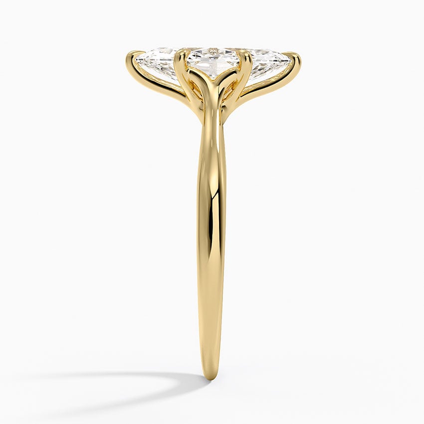 IGI Certified Lab Grown Diamond Engagement Ring Marquise Brilliant Twisted Solitaire Ring - Image 6