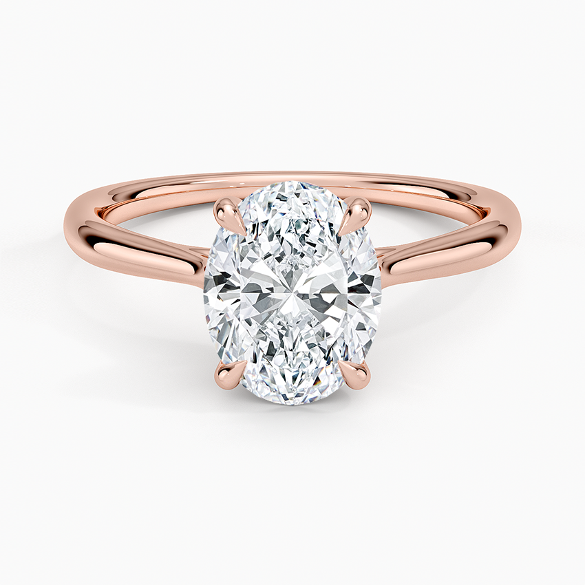 IGI Certified Lab Grown Diamond Engagement Ring Oval Brilliant Twisted Solitaire Ring - Image 7