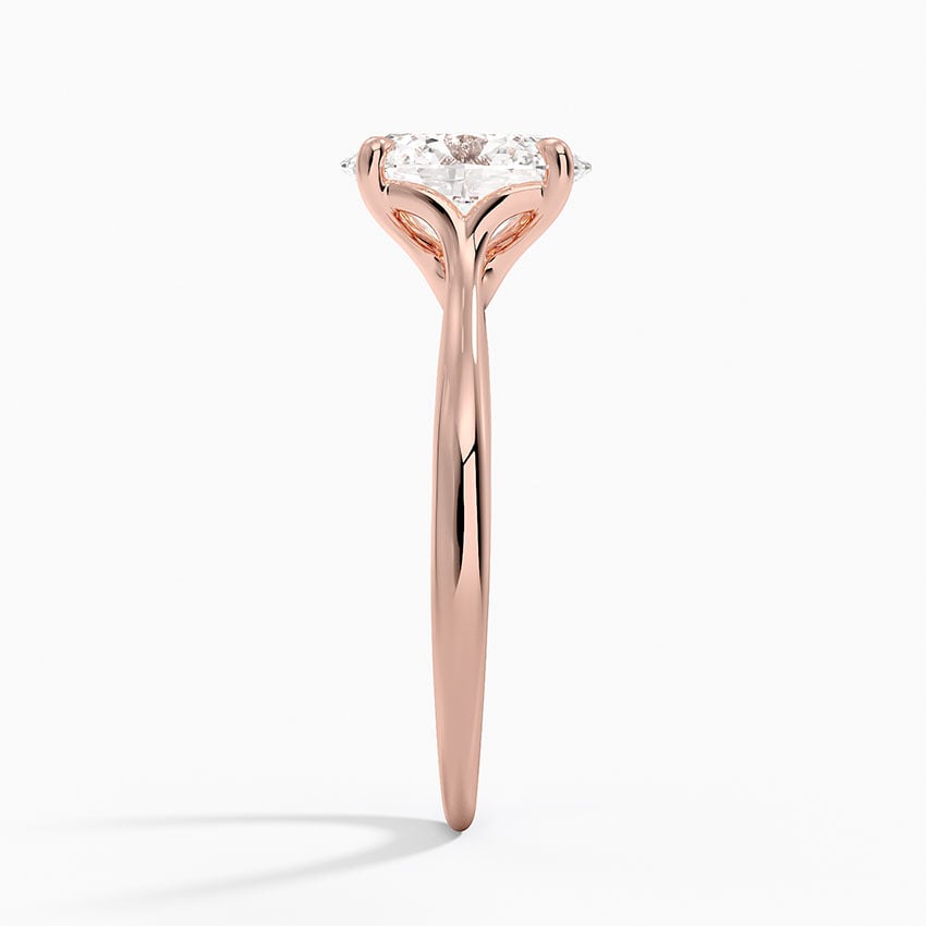 IGI Certified Lab Grown Diamond Engagement Ring Oval Brilliant Twisted Solitaire Ring - Image 9