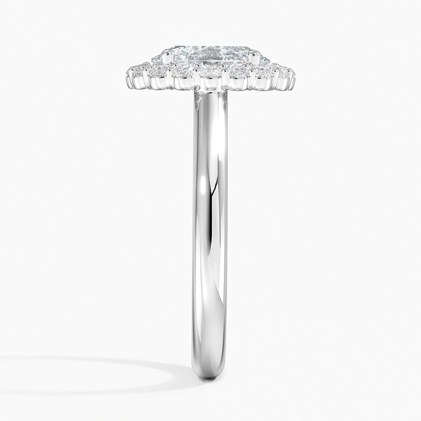 IGI Certified Lab Grown Diamond Engagement Ring Oval Brilliant Halo Ring - Image 3