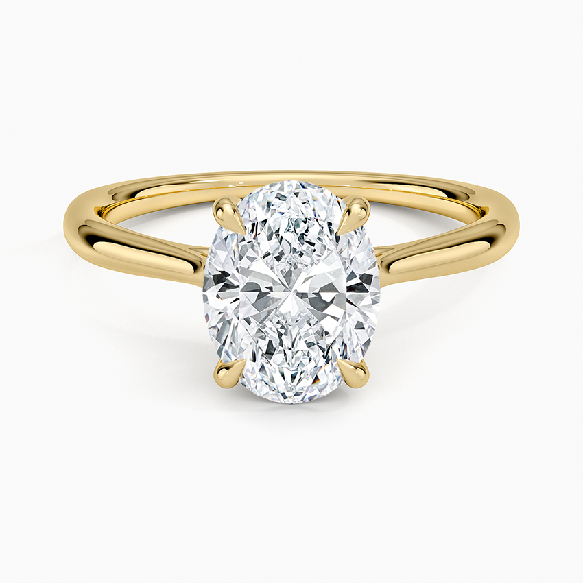 IGI Certified Lab Grown Diamond Engagement Ring Oval Brilliant Twisted Solitaire Ring - Image 4