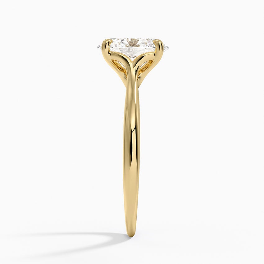 IGI Certified Lab Grown Diamond Engagement Ring Oval Brilliant Twisted Solitaire Ring - Image 6